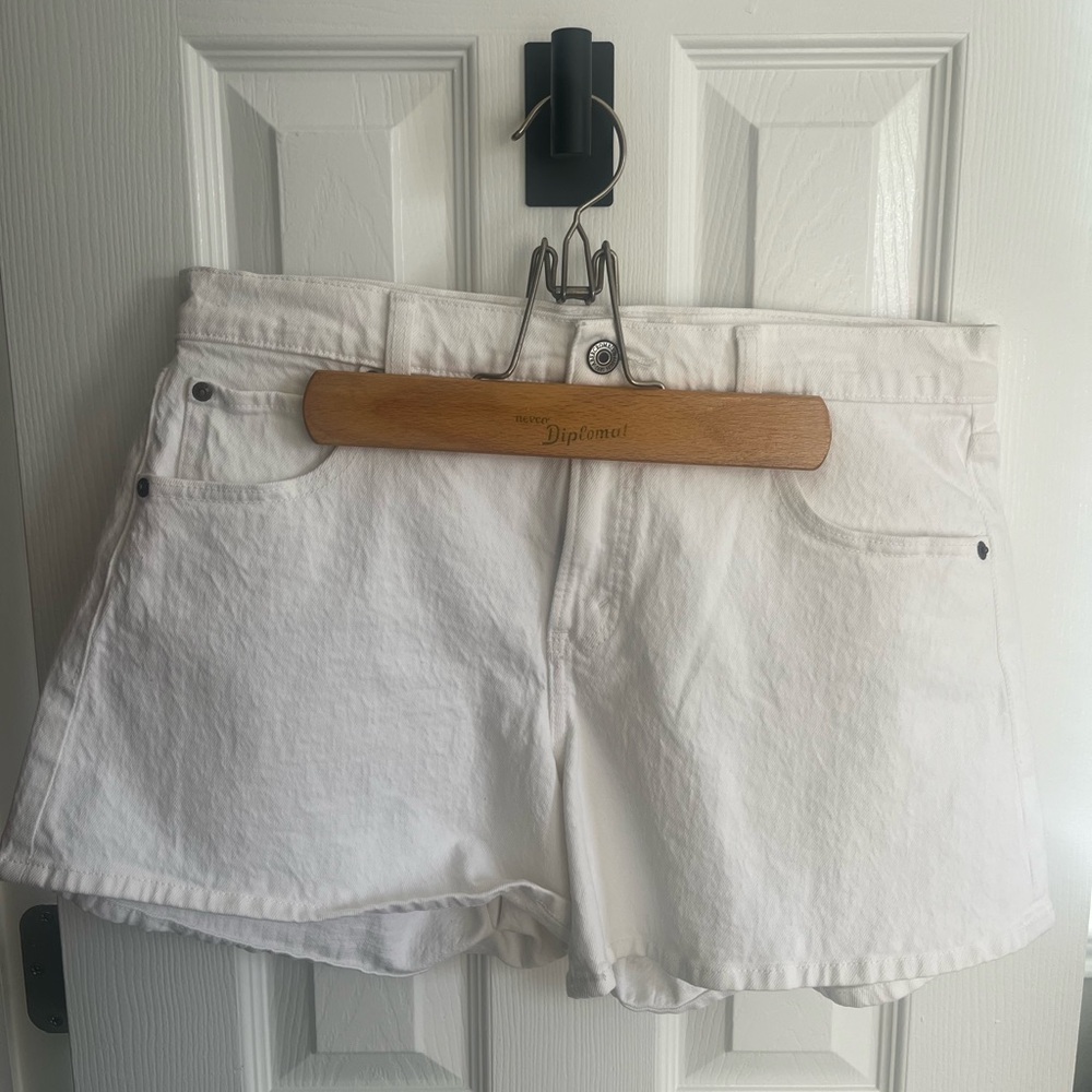 Abercrombie & Fitch White Jean Shorts